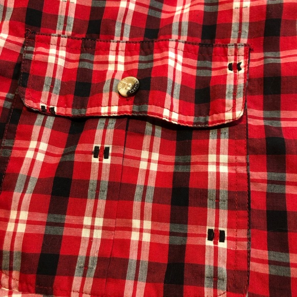 Men Size 2XL McCormick Farmall International Harvester IH Red Plaid short sleeve - Picture 7 of 12